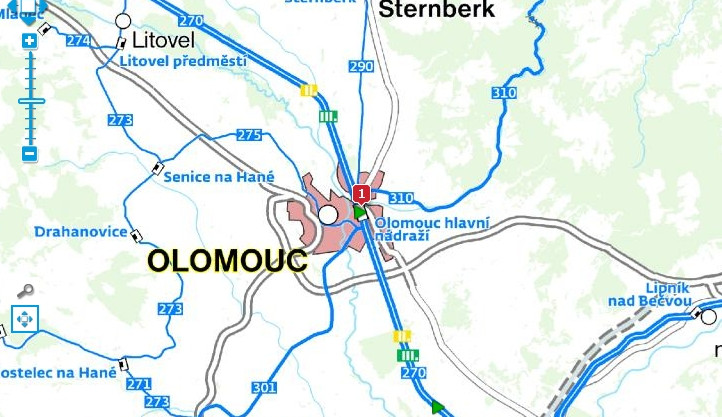 V Olomouci na nádraží se střetl vlak s mužem, jel na kole