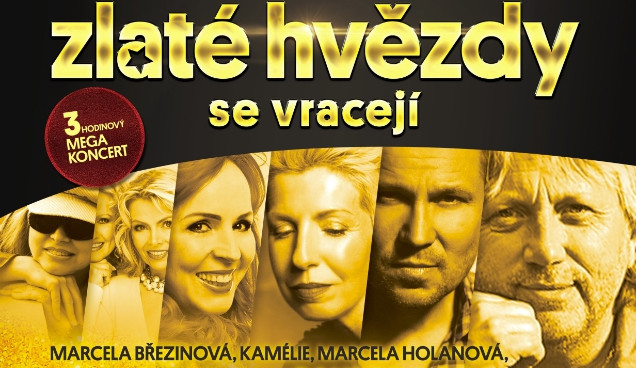 Na megakoncertu „Zlaté hvězdy se vracejí“ zazpívá Pavel Vítek, Dalibor Janda a další