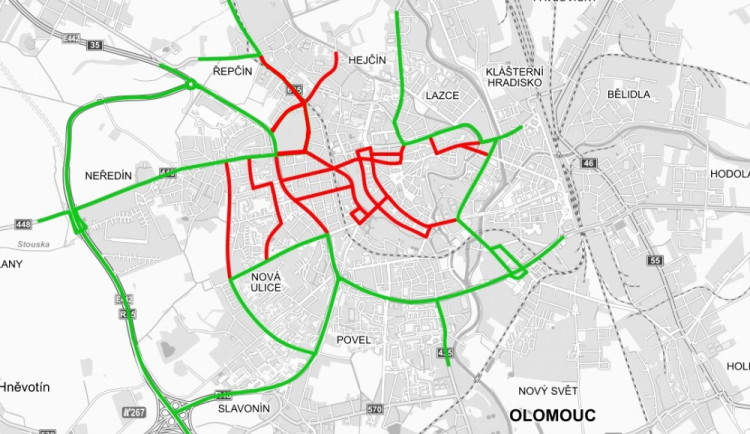 Kamiony již nebudou moci vjet do centra Olomouce