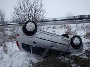 Kvůli sněhu se stalo v kraji několik dopravních nehod