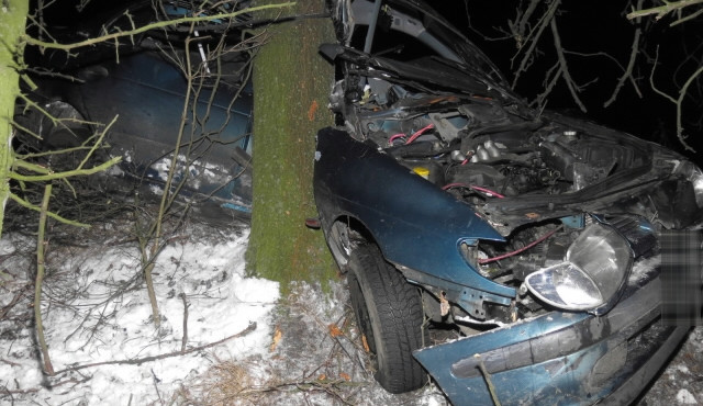 Mladá řidička utrpěla na Prostějovsku při nárazu auta do stromu vážné zranění
