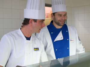 Tomáš a Josef, vedoucí oddělení koloniálu a masa