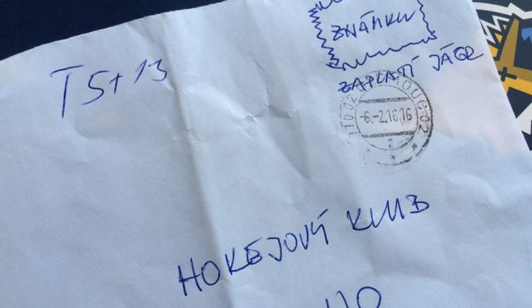 Na kladenský zimák přišel anonym z Olomouce, známku má dodatečně zaplatit Jaromír Jágr
