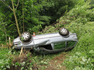 Kvůli srně skončil na střeše