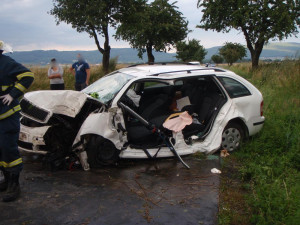 Řidička narazila se svým autem do stromu, utrpěla vážná zranění