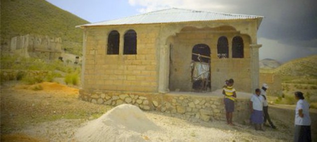 Nově postavený dům na Haiti