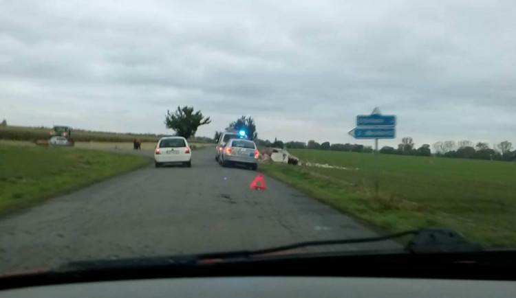 Při dopravní nehodě u Štarnova spadla na auto kaplička