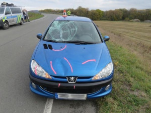 Řidič přejel se svým autem do protisměru, kde srazil seniorku na kole