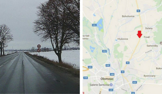 Řidiči, pozor! Ve směru od Šternberka nově nesmíte odbočit vlevo na Tovéř