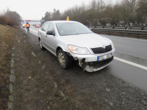 Řidič srazil na dálnici pobíhajícího psa