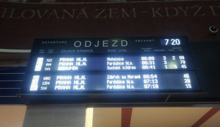 AKTUÁLNĚ: Mezi Grygovem a Olomoucí srazil rychlík člověka, vlaky nabírají zpoždění