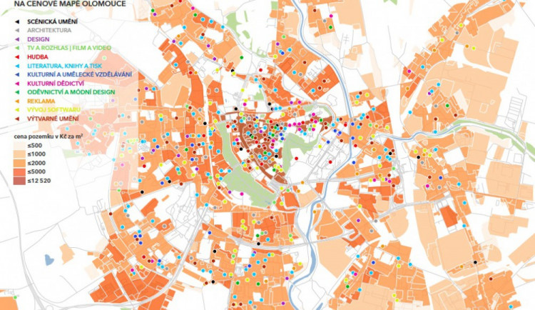 PŘEHLED: Že je Olomouc město kultury potvrdila i mapa kreativity