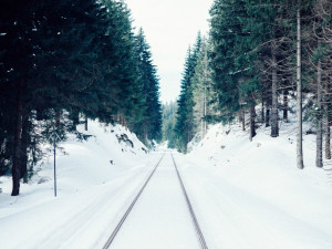 Sníh komplikuje dopravu na severu Olomouckého kraje,kamiony stojí