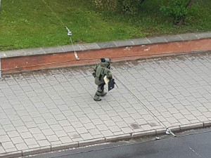 FOTO: U pavilonu A výstaviště Flora v Olomouci byla údajně nahlášena bomba