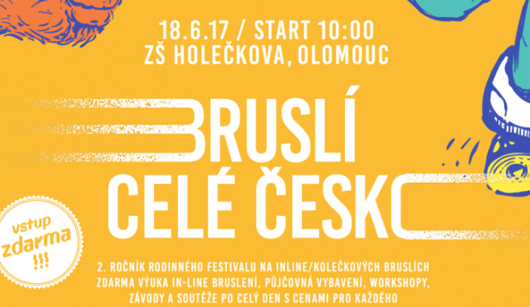 18. června bude bruslit celé Česko. Sportovní festival konaný i v Olomouci nabídne mnoho aktivit