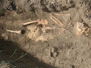 Na Prostějovsku byla nalezena kostra německého vojáka z války