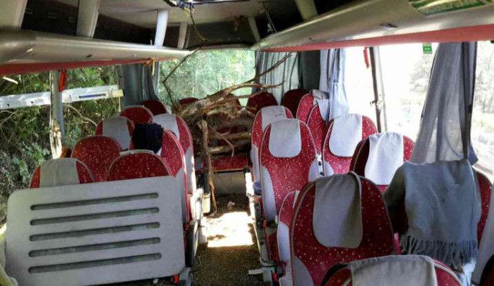 Včerejší nehodu autobusu na D35 policisté vyšetřují jako podezření z těžkého ublížení na zdraví
