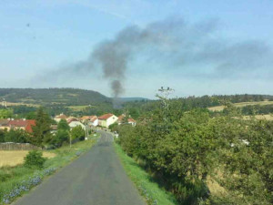 V Otaslavicích hořela střecha rodinného domu