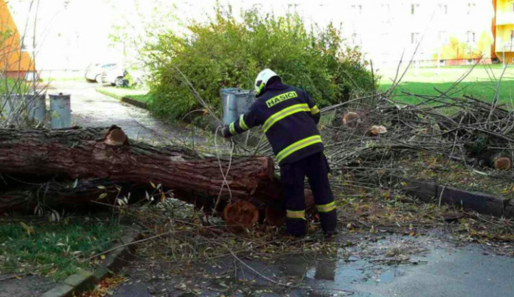 Dnešní vítr si vyžádal už dva lidské životy, bez proudu jsou tisíce domácností