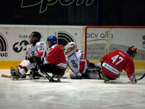 Olomoučtí sledge hokejisté nestačili na domácím ledě Pardubicím, prohráli vysoko 1:7
