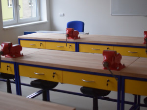 Učebna v nově otevřené přístavbě