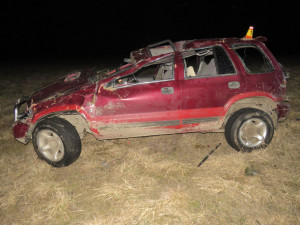 Mezi Moravským Berounem a Horní Loděnicí havaroval řidič se svým autem. Nehodu nepřežil
