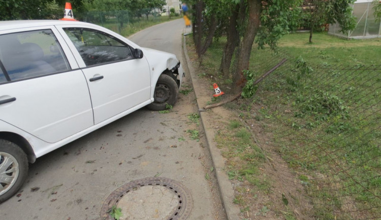 Mladá řidička nezvládla řízení auta, skončila s ním ve stromu. Policie jí naměřila přes dvě promile
