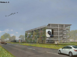 U tramvajové trati na Nových Sadech by mohl vzniknout parkovací dům pro 231 aut