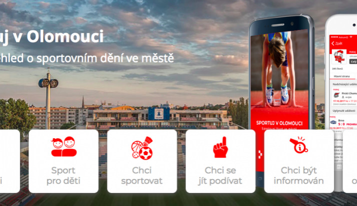 Město Olomouc představilo nový web a aplikaci Sportuj v Olomouci