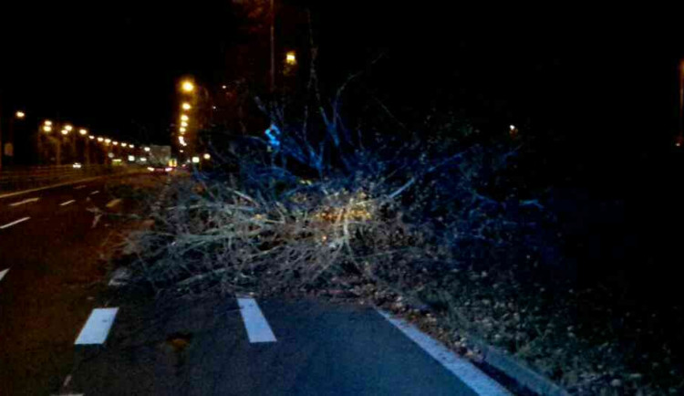 FOTO: Hasiči v noci zasahovali u čtyřiceti případů, silný vítr láme stromy a situace se neuklidňuje
