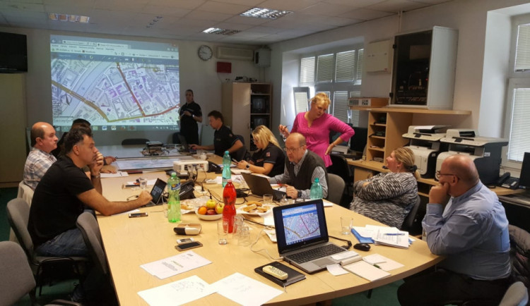 V rámci cvičení Zdroje 2018 proběhla simulace povodně na řekách Morava a Bečva