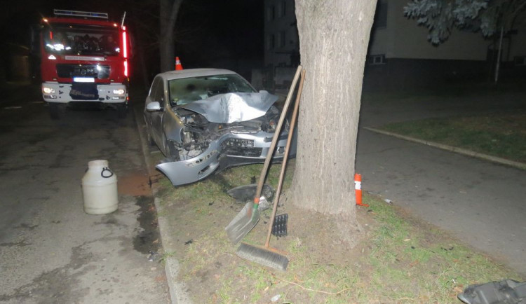 Opilá řidička se zadívala do zpětného zrcátka, přejela do protisměru a nabourala do stromu. Přišla o řidičský i technický průkaz