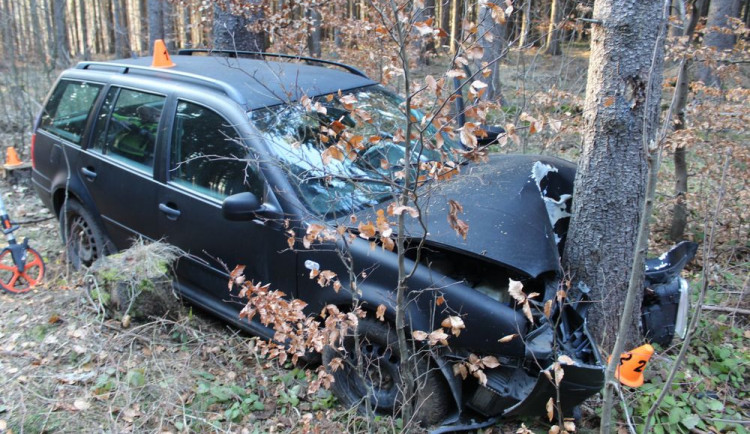 Řidič usnul za volantem a naboural do stromu. Musel být letecky transportován do nemocnice