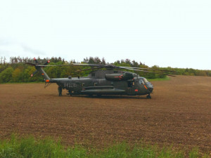 Na Prostějovsku musel kvůli bezpečnosti přistát vrtulník německé armády