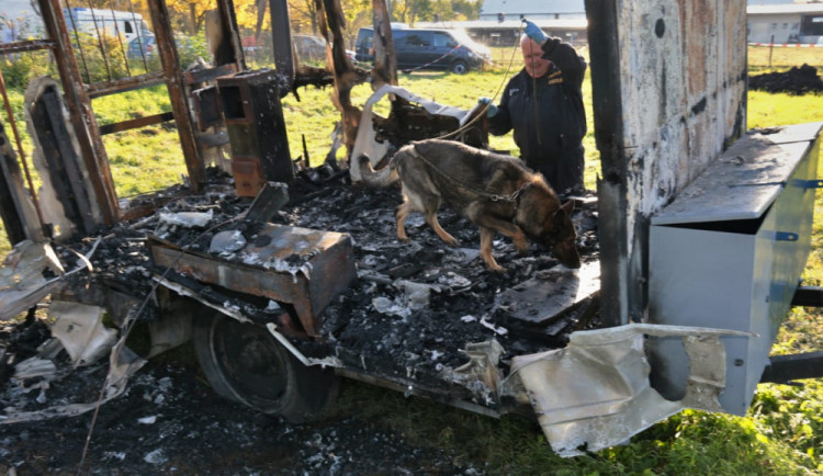 Policisté pátrájí po žhářích víkendových požárů, při vyšetřování pomáhá i speciálně vycvičená fenka Betty