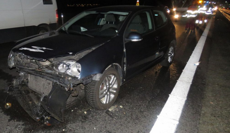 Ženě vběhl na dálnici před auto pes. Zvíře při střetu zahynulo, řidička narazila s vozem do svodidel