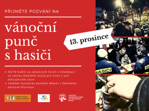 Na vánočních trzích budou i hasiči, výtěžek poputuje na dobročinné účely