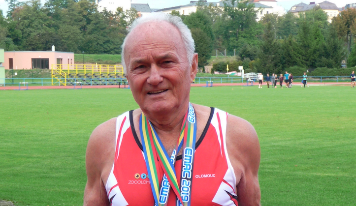 Václav Dostalík, známý olomoucký atlet, oslavil životní jubileum