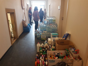 Materiální pomoc obětem bleskových povodní shromažďují hasiči v Uničově