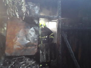 Požár kovářské dílny