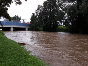 V Olomouci se rozvodňují řeky, hrozí uzavření Myší díry