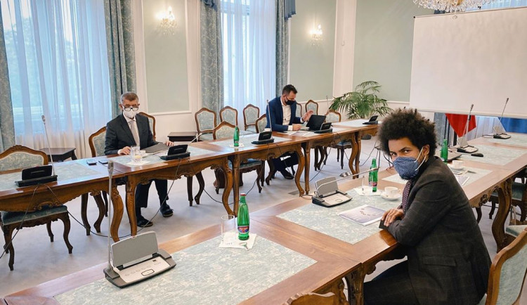 Dominik Feri na jednání s Andrejem Babišem