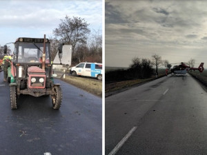 Traktor ve vlečce převážel 18 lidí. Pro zraněné musel i vrtulník