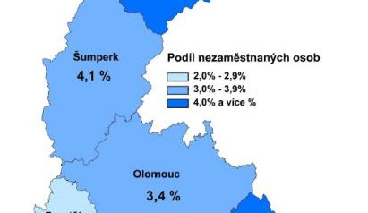 nezaměstnanost mapa