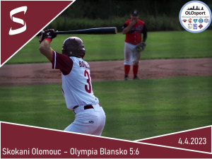 Olomoučtí baseballisté v prvním dubnovém utkání podlehli Blansku