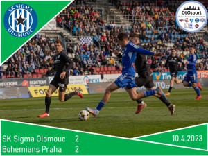 Sigma Olomouc remizovala s Bohemians Praha 2:2