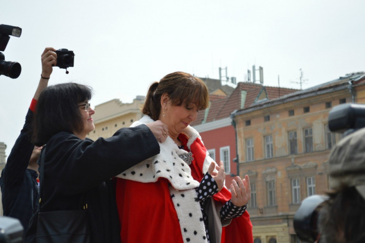 FOTOGALERIE: "Marek Eben" korunoval královnu Majálesu na Dolním náměstí