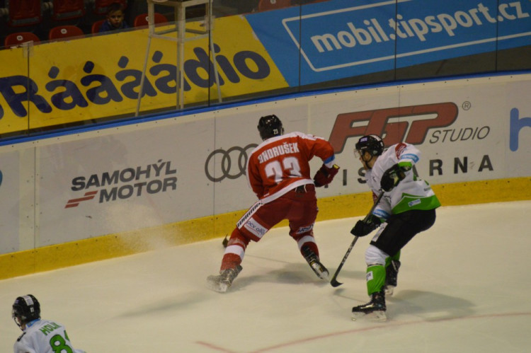 FOTOGALERIE: Mora počtvrté v řadě prohrává na domácím ledě. Tentokrát s Mladou Boleslaví