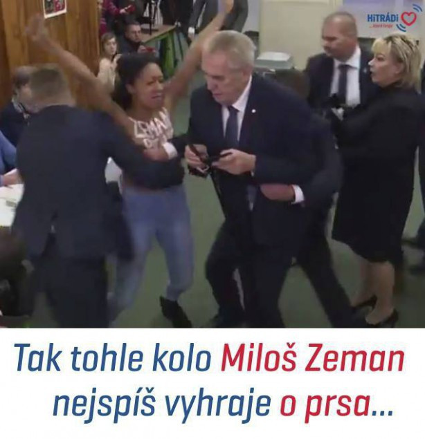 FOTOGALERIE: Zeman a aktivistka. To nejlepší z řádění internetových vtipálků