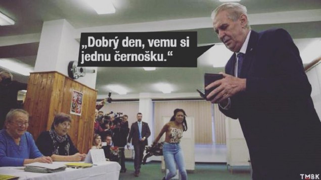 FOTOGALERIE: Zeman a aktivistka. To nejlepší z řádění internetových vtipálků